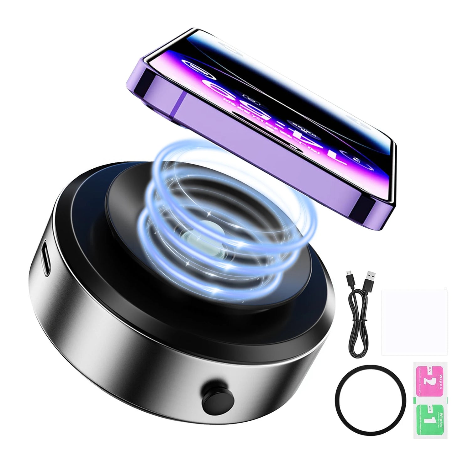 Vacuum Adsorption Suction Cup Car Phone Holder Stand Magnetic 360 Rotation Adjustable Mobile Phone Holder Bracket