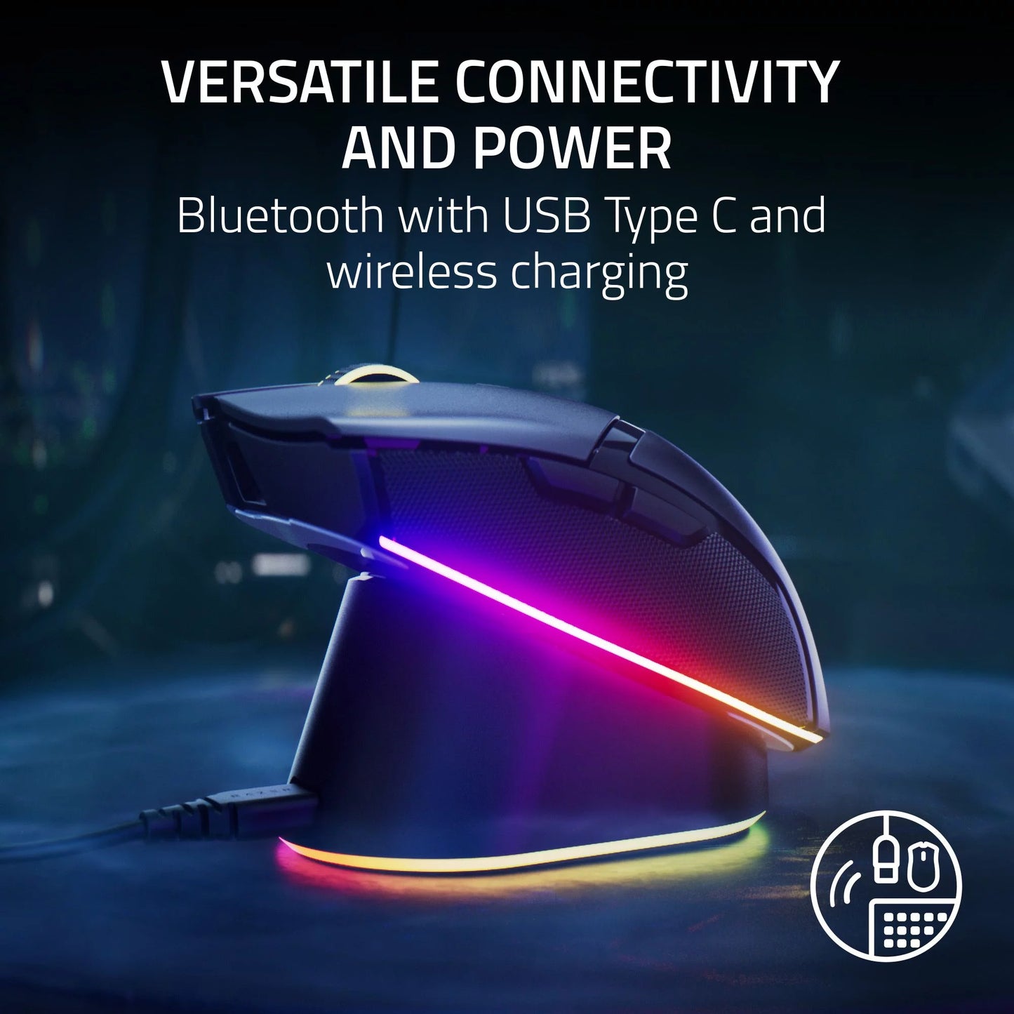 Cobra Pro Lightweight Wireless PC Gaming Mouse with Chroma RGB, Customizable Controls, 77G, Black