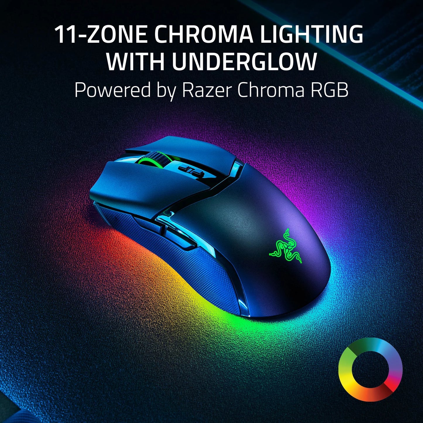 Cobra Pro Lightweight Wireless PC Gaming Mouse with Chroma RGB, Customizable Controls, 77G, Black