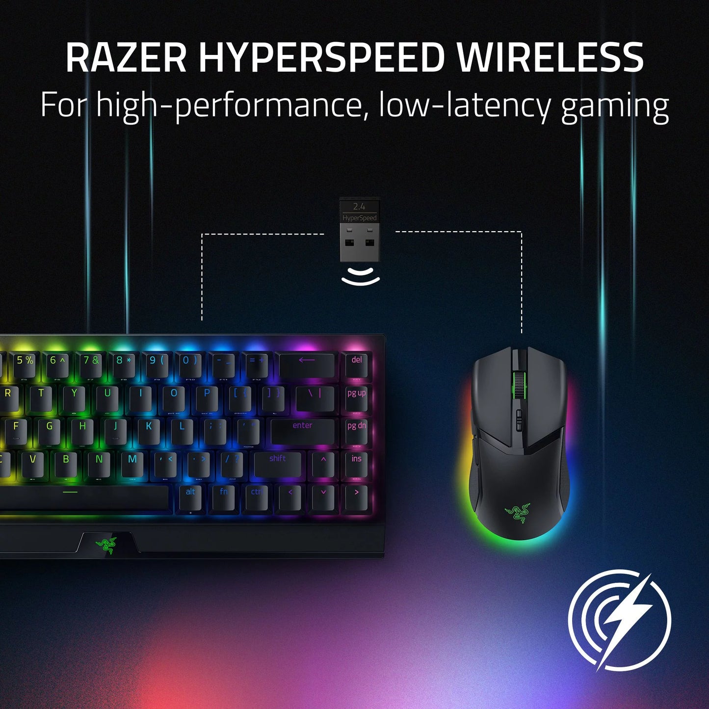 Cobra Pro Lightweight Wireless PC Gaming Mouse with Chroma RGB, Customizable Controls, 77G, Black